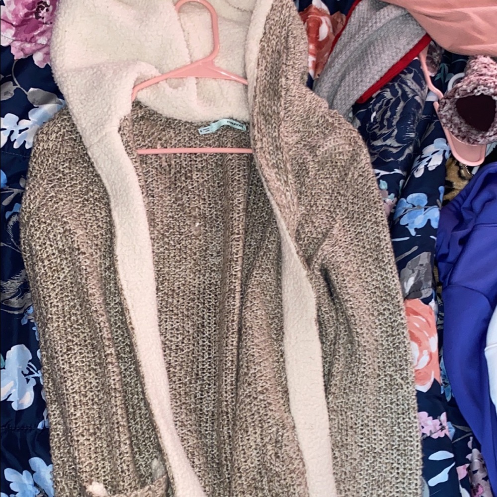 marices size small cardigan worn a couple times has pockets and hood